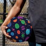 Doodle Planets Pattern Print Basketball
