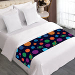 Doodle Planets Pattern Print Bed Runner