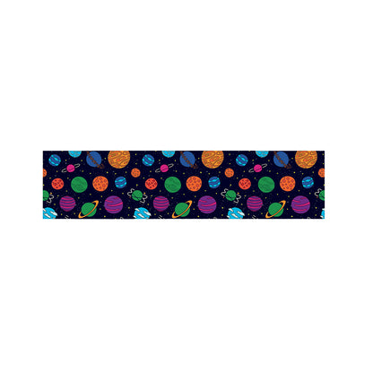 Doodle Planets Pattern Print Bed Runner