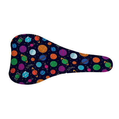 Doodle Planets Pattern Print Bicycle Seat Cover