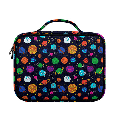 Doodle Planets Pattern Print Briefcase Bible Bag