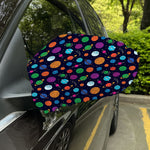 Doodle Planets Pattern Print Car Side Mirror Covers