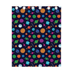 Doodle Planets Pattern Print Curtain