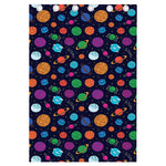 Doodle Planets Pattern Print Curtain