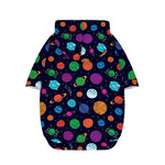 Doodle Planets Pattern Print Dog Zip Up Hoodie