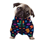 Doodle Planets Pattern Print Dog Zip Up Jacket