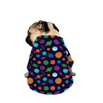 Doodle Planets Pattern Print Dog Zip Up Jacket