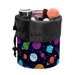 Doodle Planets Pattern Print Drawstring Makeup Bag