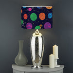 Doodle Planets Pattern Print Drum Lamp Shade
