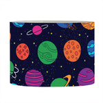 Doodle Planets Pattern Print Drum Lamp Shade