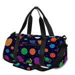 Doodle Planets Pattern Print Gym Bag