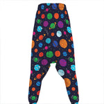 Doodle Planets Pattern Print Hammer Pants