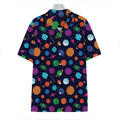 Doodle Planets Pattern Print Hawaiian Shirt