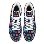 Doodle Planets Pattern Print High Top Leather Sneakers