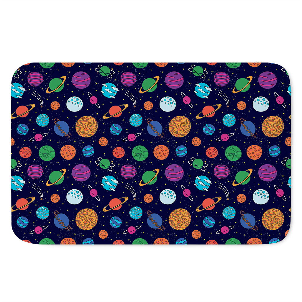 Doodle Planets Pattern Print Indoor Door Mat