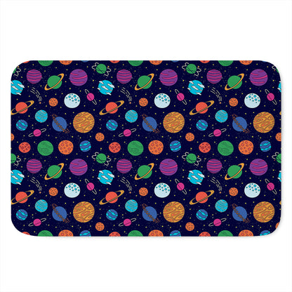 Doodle Planets Pattern Print Indoor Door Mat