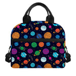 Doodle Planets Pattern Print Insulated Lunch Bag