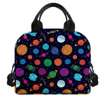 Doodle Planets Pattern Print Insulated Lunch Bag