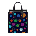 Doodle Planets Pattern Print Insulated Lunch Tote