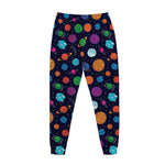 Doodle Planets Pattern Print Jogger Pants
