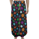 Doodle Planets Pattern Print Lantern Pants