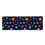 Doodle Planets Pattern Print Long Kitchen Mat