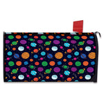 Doodle Planets Pattern Print Mailbox Cover