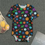 Doodle Planets Pattern Print Men's Bodysuit