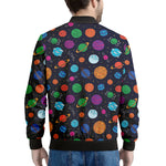 Doodle Planets Pattern Print Men's Bomber Jacket