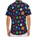 Doodle Planets Pattern Print Men's Deep V-Neck Shirt
