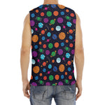 Doodle Planets Pattern Print Men's Fitness Tank Top