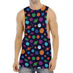 Doodle Planets Pattern Print Men's Muscle Tank Top