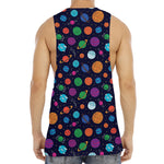 Doodle Planets Pattern Print Men's Muscle Tank Top