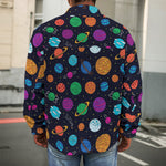 Doodle Planets Pattern Print Men's Shirt Jacket