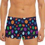 Doodle Planets Pattern Print Men's Short Boxer Briefs