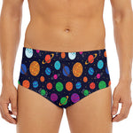 Doodle Planets Pattern Print Men's Triangle Swim Briefs