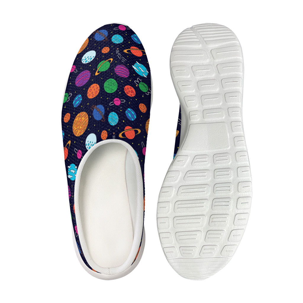 Doodle Planets Pattern Print Mesh Casual Shoes