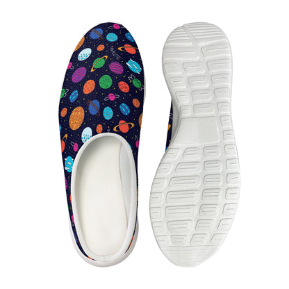 Doodle Planets Pattern Print Mesh Casual Shoes