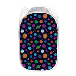 Doodle Planets Pattern Print Mesh Laundry Hamper