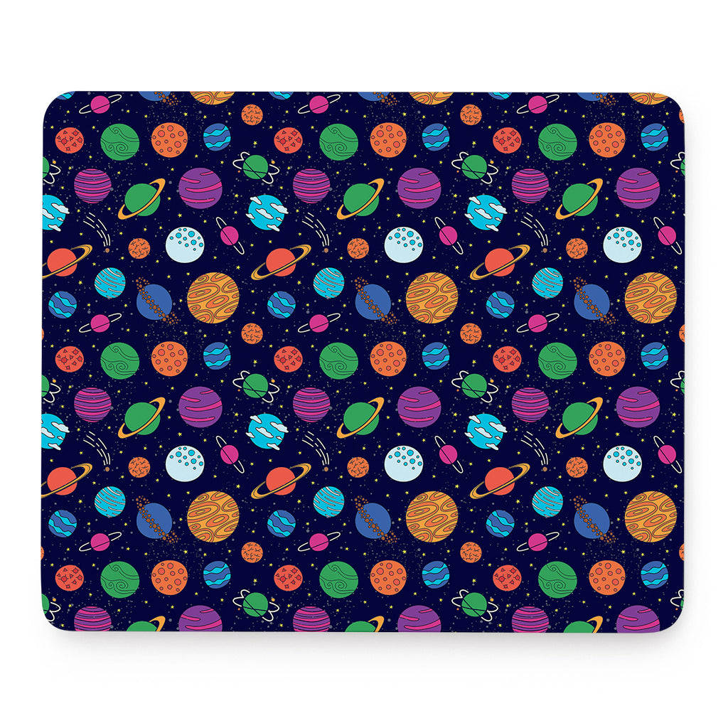Doodle Planets Pattern Print Mouse Pad