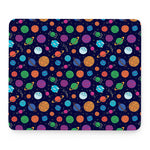 Doodle Planets Pattern Print Mouse Pad