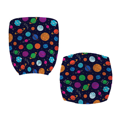 Doodle Planets Pattern Print Office Chair Cover
