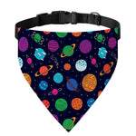 Doodle Planets Pattern Print Over The Collar Dog Bandana