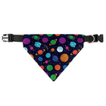 Doodle Planets Pattern Print Over The Collar Dog Bandana