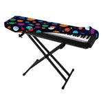 Doodle Planets Pattern Print Piano Keyboard Cover
