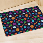 Doodle Planets Pattern Print Polyester Doormat