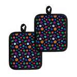 Doodle Planets Pattern Print Pot Holders