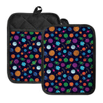 Doodle Planets Pattern Print Pot Holders With Pocket