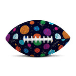 Doodle Planets Pattern Print Rugby Ball