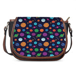 Doodle Planets Pattern Print Saddle Bag